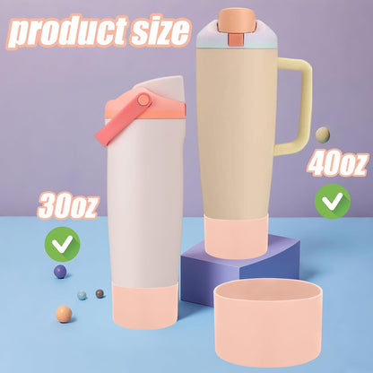 Mity rain 2PCS Protective Silicone Boots for Owala 30oz & 40oz FreeSip Sway Bottles & Tumblers - Accessories for owala, Enhances Stability & Prevents Scratches(Black Cherry)