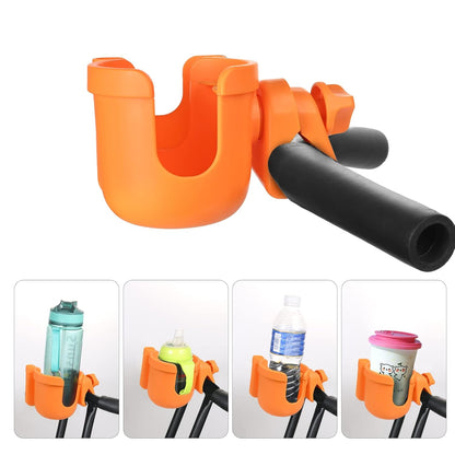 Suranew Universal Stroller Cup Holder, Adjustable Drink Holder with Phone Holder for Baby Stroller, Wheelchair, Walker, Bike, Scooter, Gifts for Family Member.