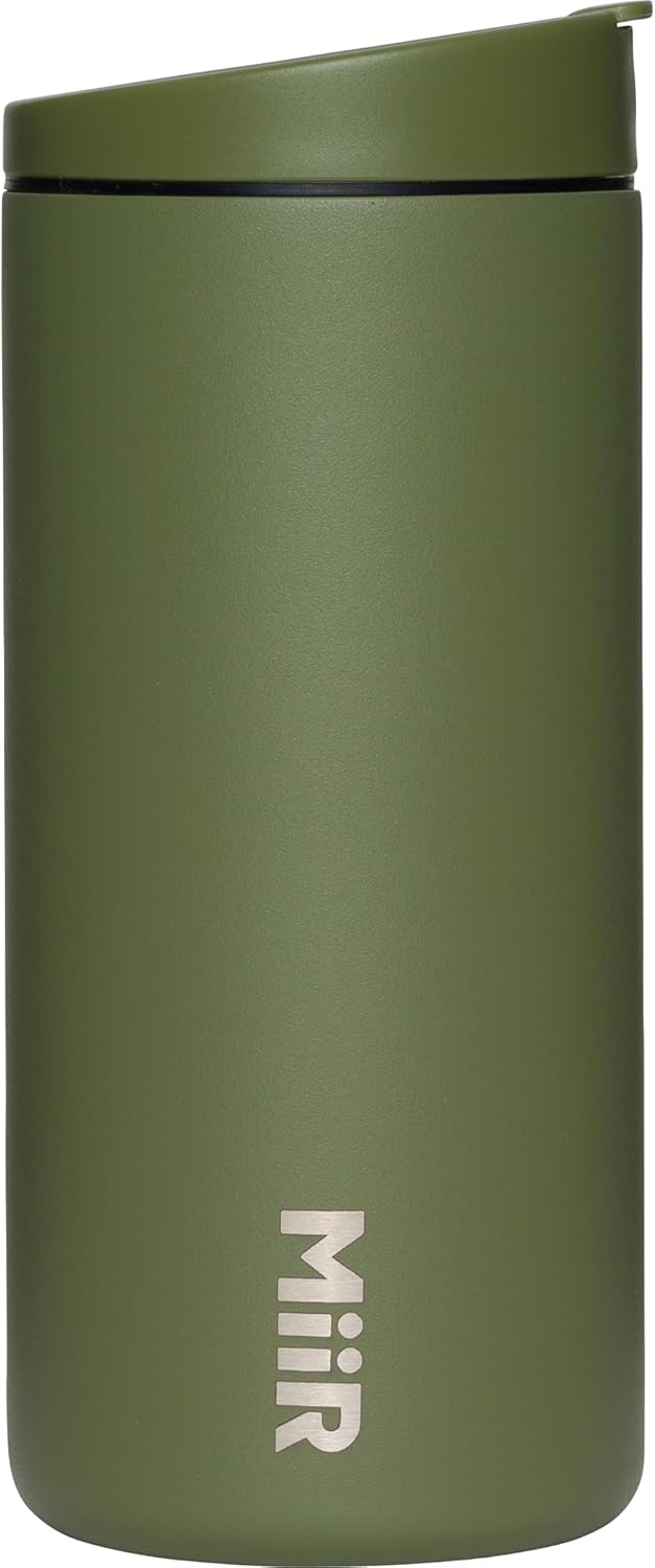 MiiR Tumbler, 12oz Insulated Stainless Steel with Press Fit Slide Lid – Splash Proof Design, Holds Hot & Cold Beverages, Stylish & Functional Cup Holder Compatible