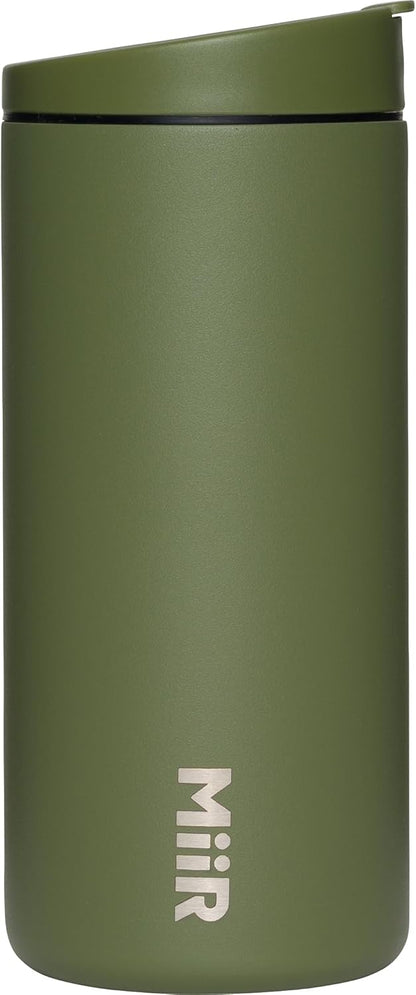 MiiR Tumbler, 12oz Insulated Stainless Steel with Press Fit Slide Lid – Splash Proof Design, Holds Hot & Cold Beverages, Stylish & Functional Cup Holder Compatible