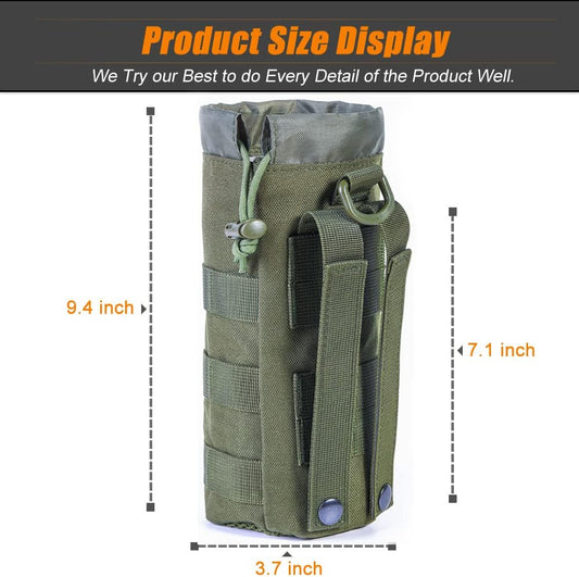 Upgraded Tactical Drawstring Molle Water Bottle Holder Tactical Pouches