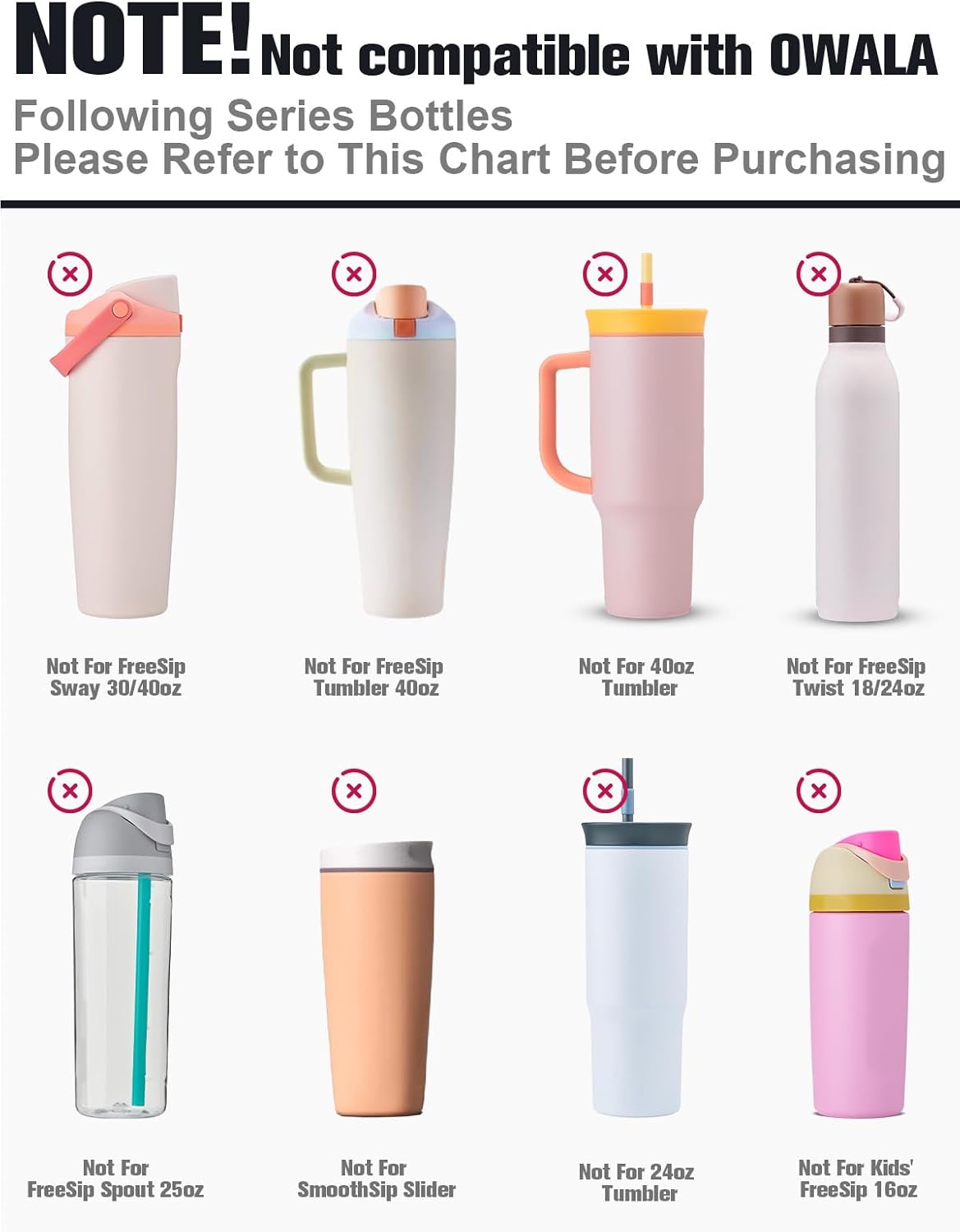 Mity rain 2PCS Silicone Boot for Owala Water Bottle 24 oz 32 oz, Anti-Slip Protective Sleeve Bottom Bumper Protector for FreeSip Stainless Steel Water Bottles Accessories