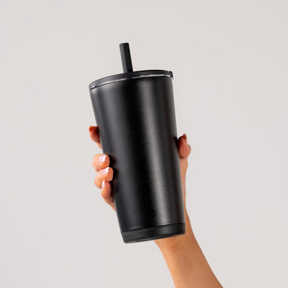 HydroJug Everyday Tumbler 20 oz – Ceramic-Lined Insulated Tumbler with Straw and Soft-Touch Lid, Cup Holder Friendly, Double-Wall Vacuum Insulation, Reusable Travel Cup – Rodeo