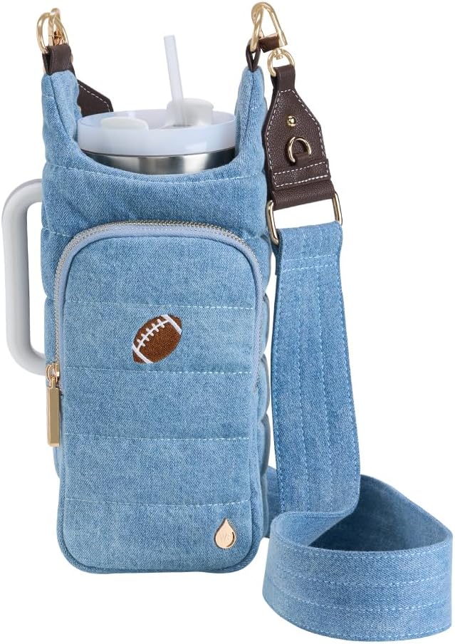 WanderFull Original HydroBag Handle® Zipper Slot for Handle, Hands-Free Crossbody Water Bottle Holder & Tumbler Accessories
