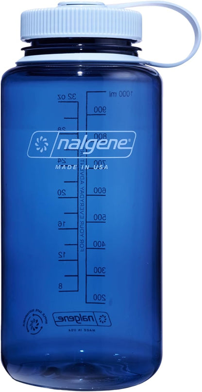 Nalgene 32 oz Wide Mouth Water Bottle | BPA-Free, Durable & Leak Proof, Lightweight Bottle for Hiking & Gym, Work & Travel