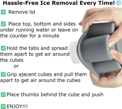 Large 2+ inch cylinder Ice Cubes for Tumblers, Stanley cup accessories, Silicone ice cube tray, makes solid slow melt cubes for cocktails, travel and sport water bottles, Whiskey, popsicles molds