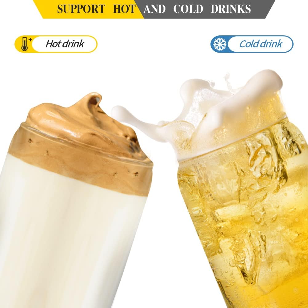 YOUKE OLA 20 Pack Glass Cups with Bamboo Lids and Glass Straw 16oz Beer Can Shaped Drinking Glasses Cups, Glass Tumbler Reusable Cute Cups for Whiskey, Iced Coffee, Tea, Soda, Cocktail, Gift, Clear