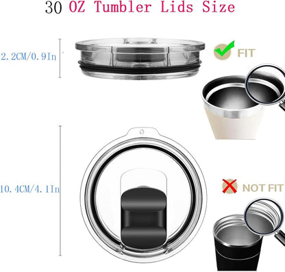 30 oz Tumbler Lids for Yeti, 2 Pcs Replacement Magnetic Spill-Resistant Lids for Yeti 30 oz, 32 oz Tumbler, 14 oz Mug and 35oz Straw Mug with Magnetic Slider Switch, BPA Free