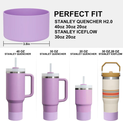 Affute Protective Silicone Boot for Stanley Quencher H2.0 40 30 20 oz & IceFlow Flip 30 20 oz, BPA Free Anti-Noise Anti-Scratch, Stanley Cup Protector Sleeve Cover Boot