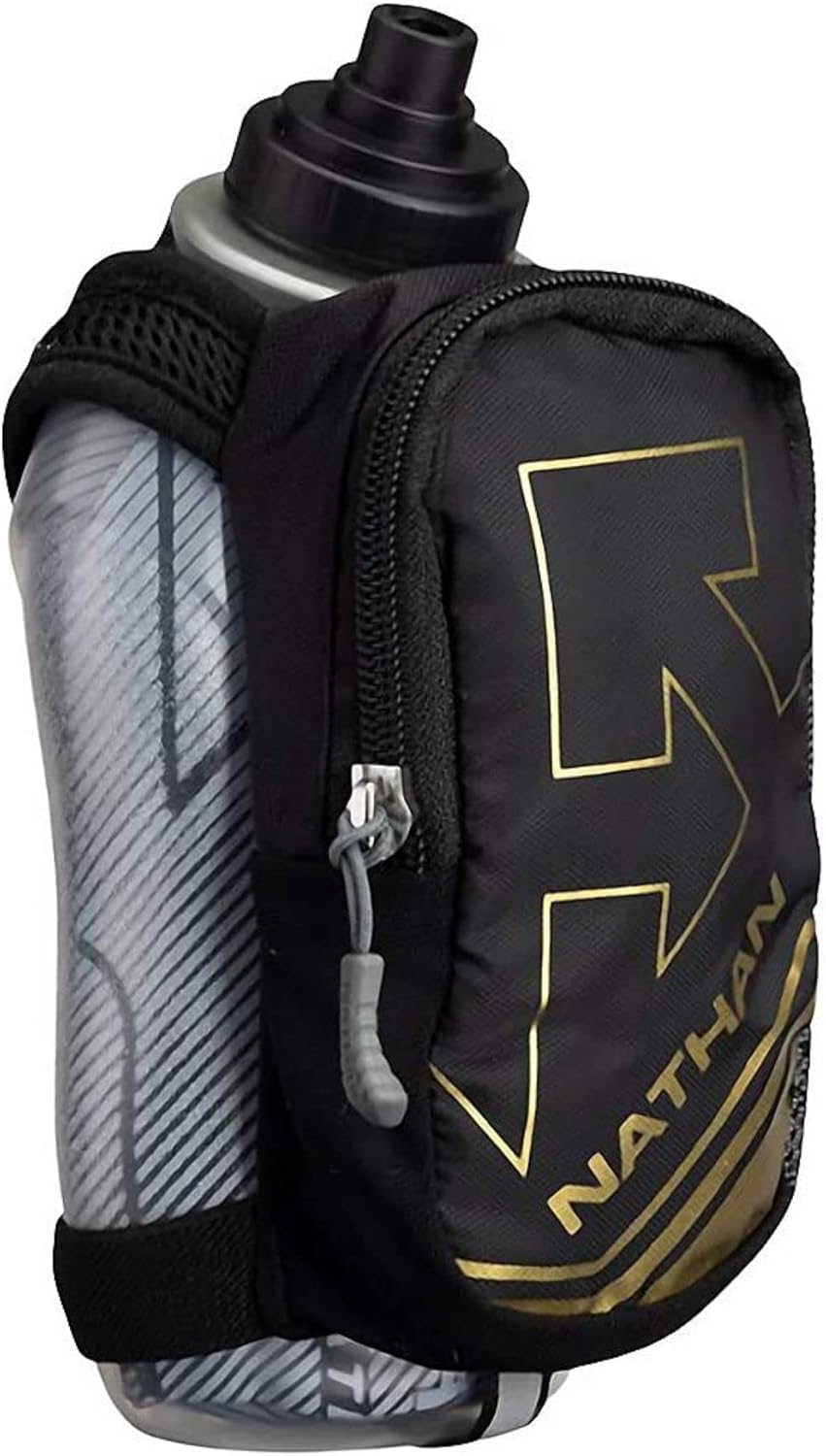 Nathan SpeedDraw Plus Insulated Handheld Water Bottle – Grip-Free Running Flask for Runners, Hiking, and Sports