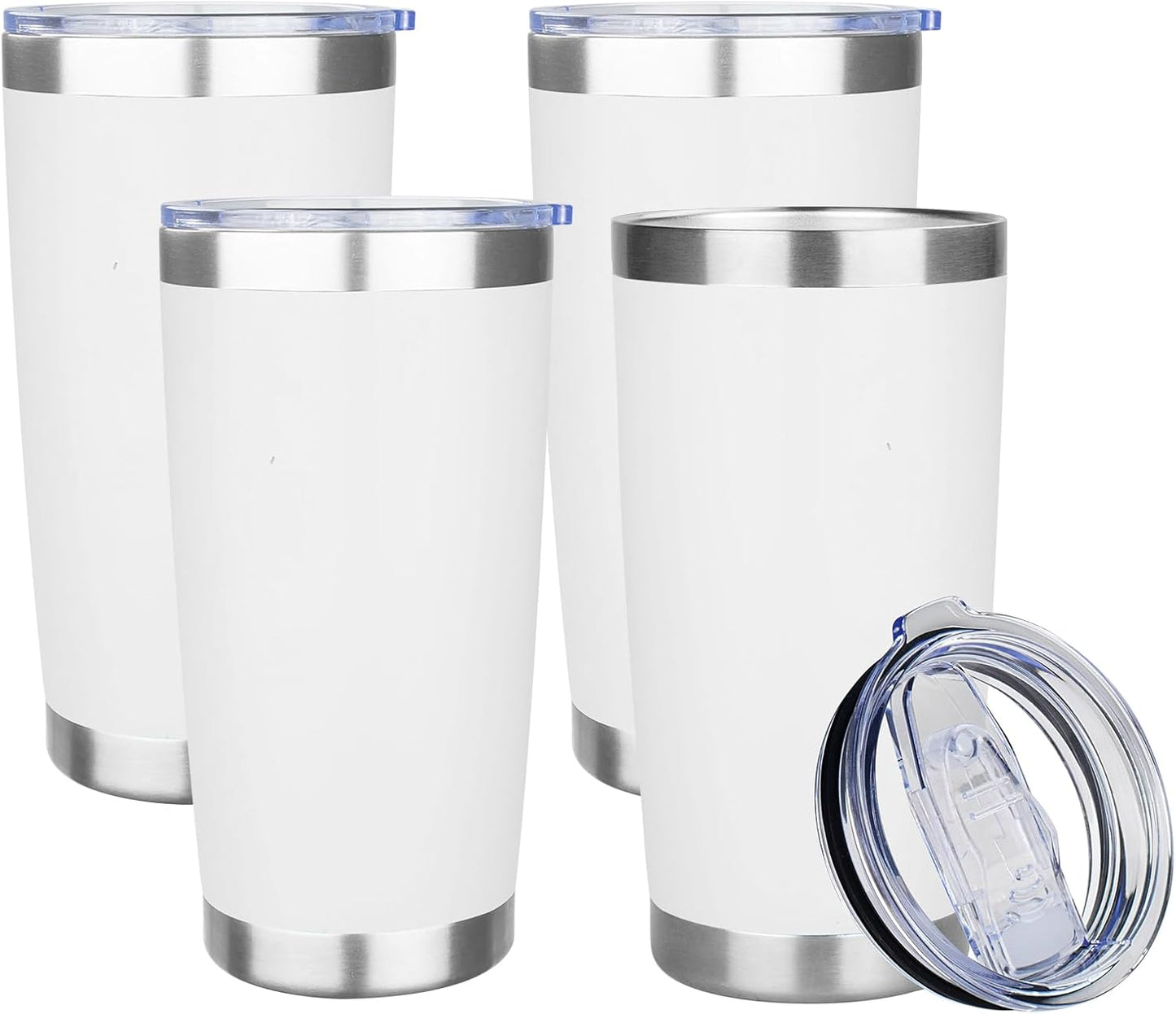 20oz Tumbler with Lid Stainless Steel Insulated Tumblers Travel Coffee Tumbler Bulk Double Wall Vacuum Insulated Water Cup Gifts for Christmas Women Men Her Him Home Office(Navy Blue, 1pack)