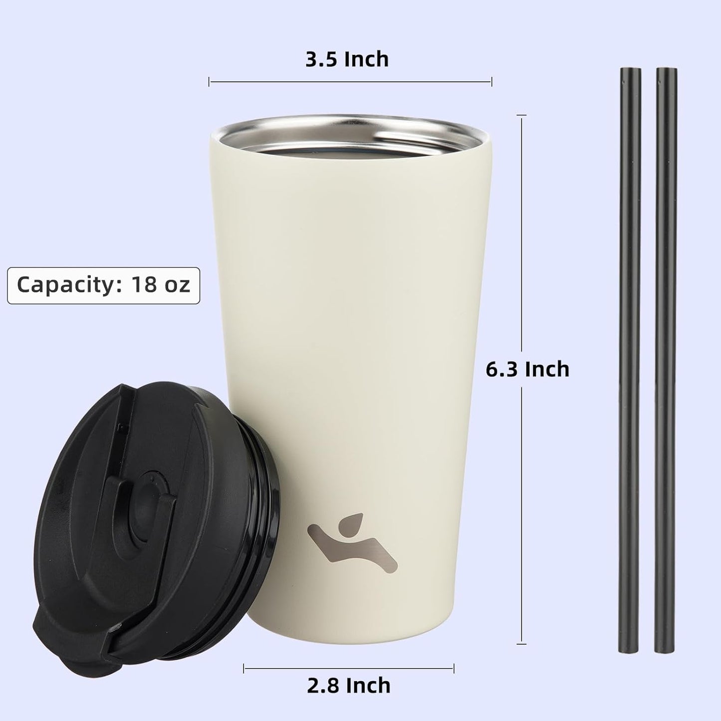 Konokyo 30 OZ Insulated Tumbler with Lid and 2 Straws Stainless Steel Water Bottle Vacuum Travel Mug Coffee Cup,Pastel Sunset