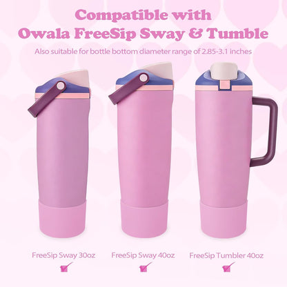 2PCS Silicone Boots for Owala 30oz & 40oz FreeSip Sway Bottles & Tumblers – Non-Slip, Scratch-Resistant, Stability Enhancer for Owala Accessories (Eucalyptus Green) - Colors A