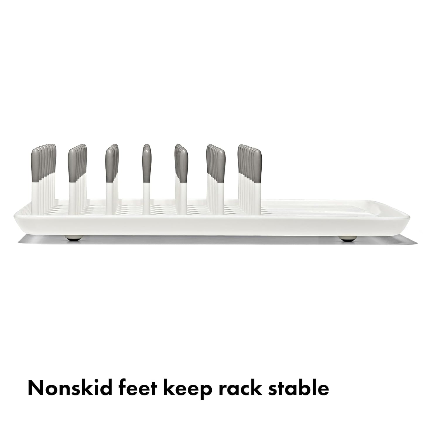 OXO Tot Baby Bottle Drying Rack, Gray, Newborn Essentials Must-Have