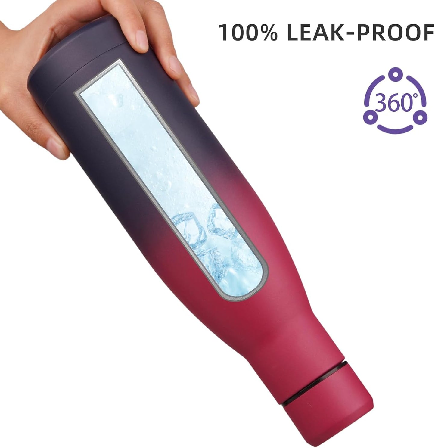 BJPKPK Insulated Water Bottle 12oz Small Stainless Steel Water Bottles Reusable Metal Thermal Keep Cold and Hot,Dreamy Purple - Colors B