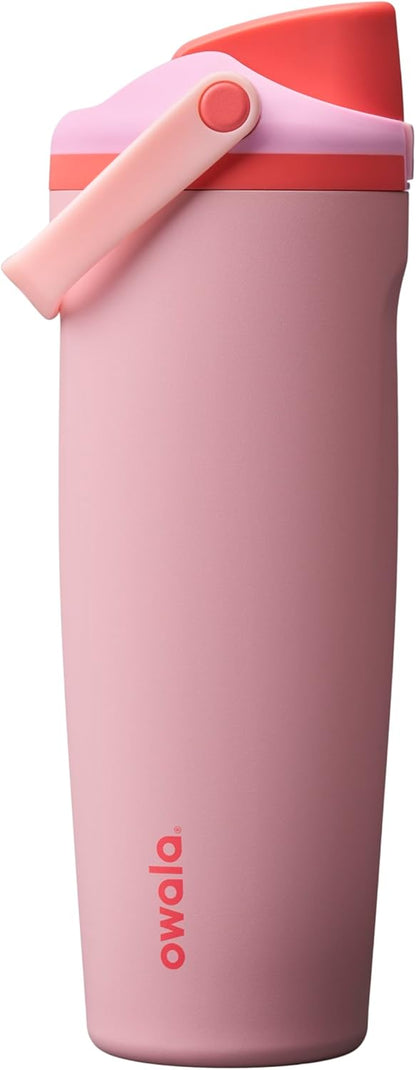 Owala FreeSip Sway Insulated Stainless Steel Water Bottle with Two-Way Spout, Built-In Straw and Bucket Handle, Made for Travel, School, and Sports, 30oz, BPA Free, Leak Proof, Daybreak