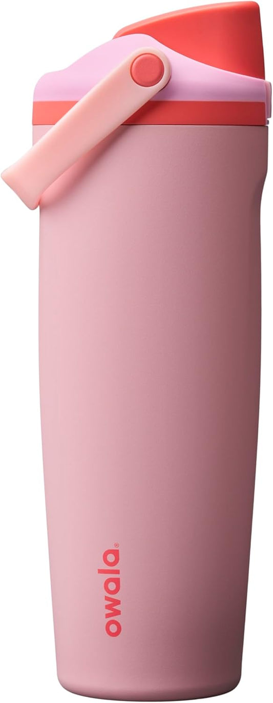 Owala FreeSip Sway Insulated Stainless Steel Water Bottle with Two-Way Spout, Built-In Straw and Bucket Handle, Made for Travel, School, and Sports, 30oz, BPA Free, Leak Proof, Daybreak