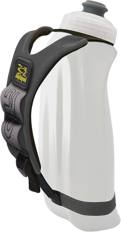Amphipod Hydraform Ergo Minimalist Handheld Water Bottle, BPA-Free Hydration Pack for Ultra-Running, Marathons & Walking - Charcoal/Clear (16 oz.)