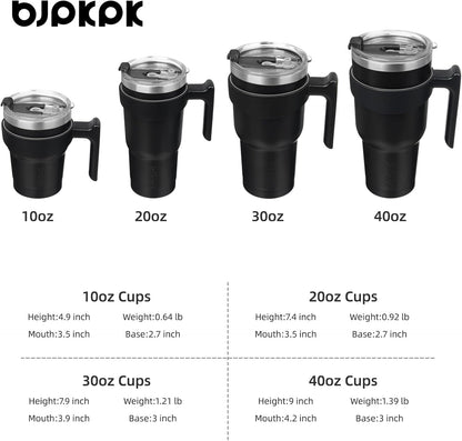 BJPKPK Tumbler With Handle And Straw Lid 40 oz Stainless Steel Insulated Coffee Tumbler Cups For Home, Office or Car,Turquoise
