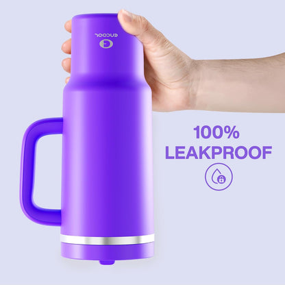 40 oz Tumbler with Handle and Straw: Stainless Steel Insulated Tumbler Keeps Cold for 24 Hours, Leakproof Travel Cup Fits in Cup Holder and BPA-Free, Cotton Candy