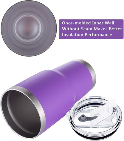 D·S 30oz Blue Tumbler Stainless Steel Double Wall Vacuum Insulated Mug with Straw and Lid, Cleaning Brush for Cold and Hot Beverages