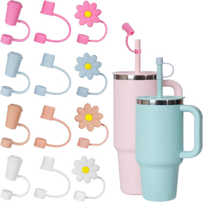 Jetstop Straw Cover Cap for Hydro flask tumblers - Dust Proof 10mm Silicone Stoppers compatible with Hydroflask Press-in Straw Lid