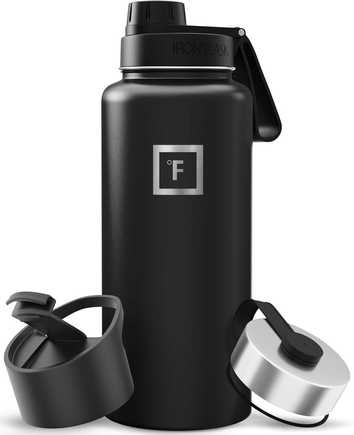 IRON °FLASK Camping & Hiking Hydration Flask with Straw, Wide Mouth Insulated Stainless Steel Sports Water Bottle - 22 oz Aurora