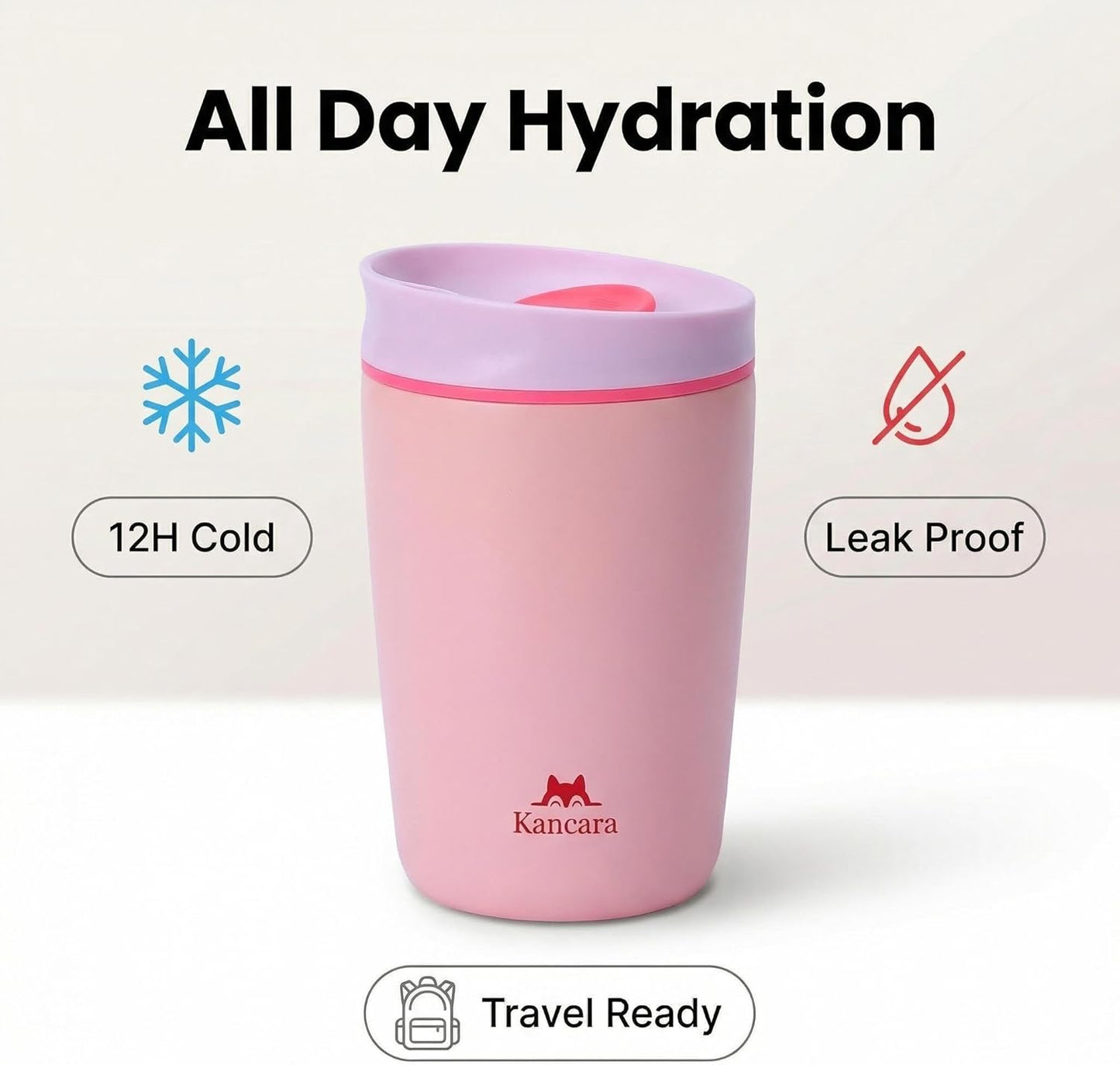 12 oz coffee tumbler Insulated coffee mug with lid Slider Insulated Stainless Steel Coffee Tumbler, Travel Mug for Hot and Iced Beverages insulated travel coffee mug (pink)