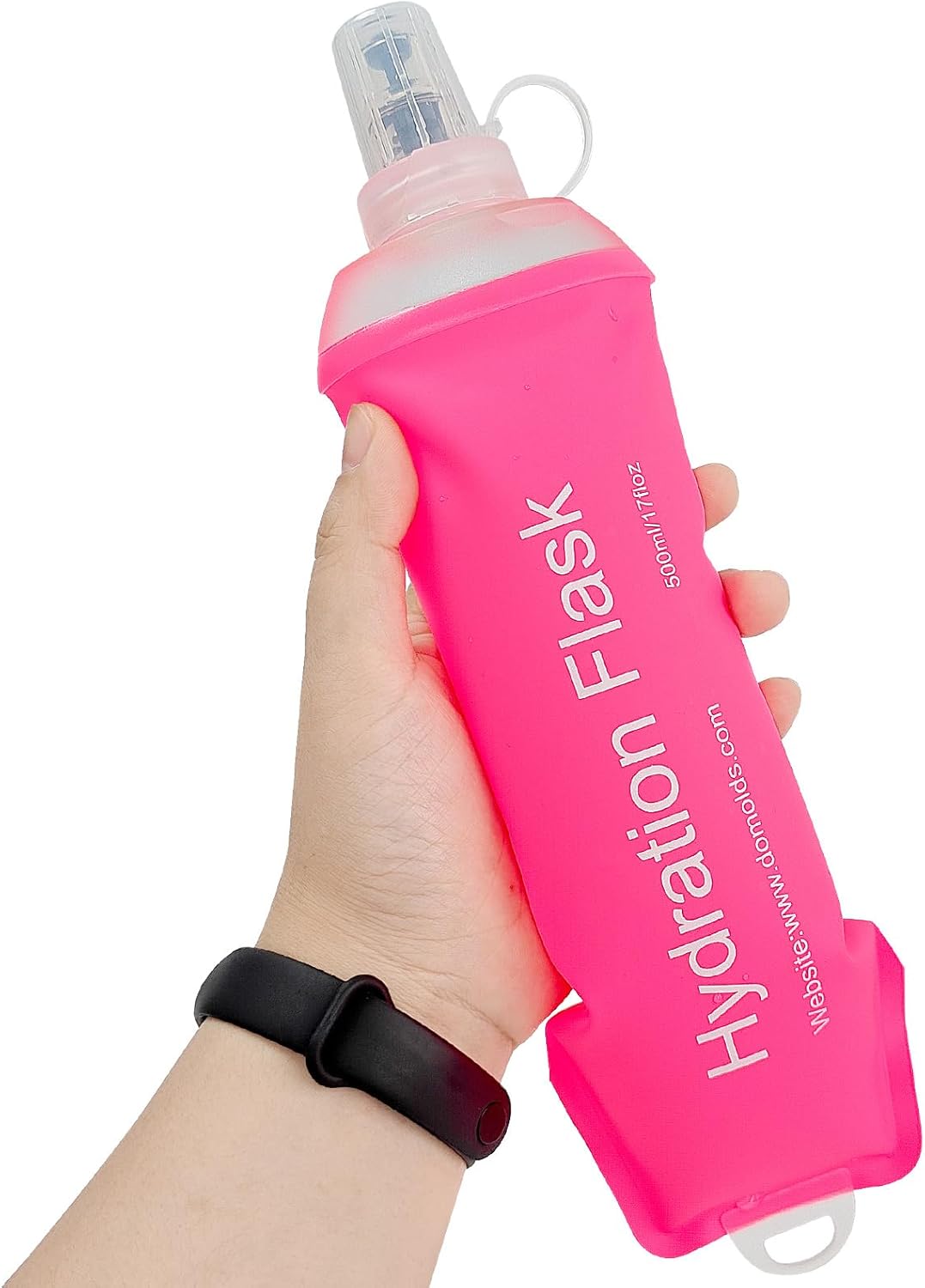 GYGYL Soft Flask, TPU Collapsible Soft Water Bottle for Hydration Pack, Running Vest, Leak-Proof Folding Water Bottle for Hiking Cycling Climbing Jogging-250ml Grey