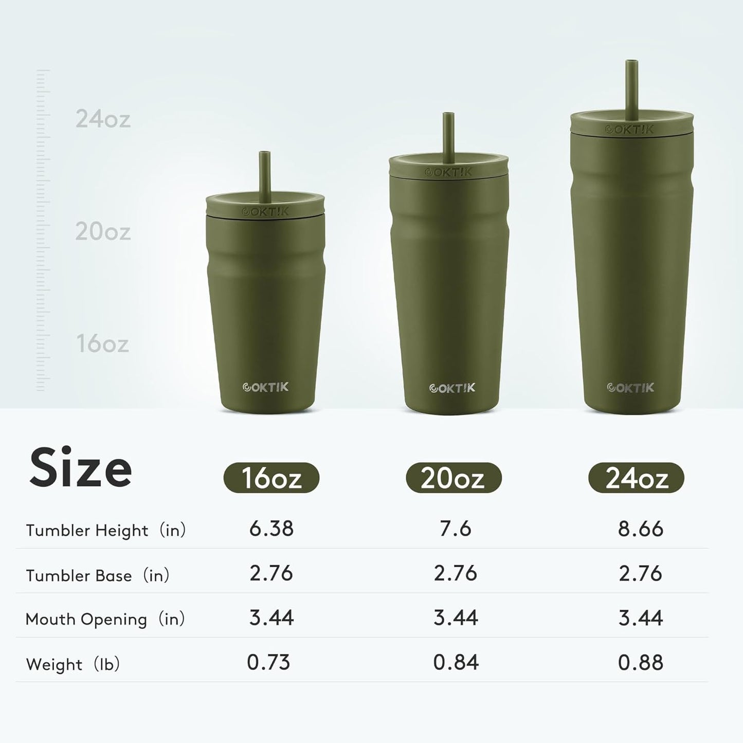 COKTIK 24oz Insulated Tumbler with Lid and Straw Iced Coffee Cup Reusable Stainless Steel Travel Mug Water Bottle Cupholder Friendly for Women Men Her Him (Blush)