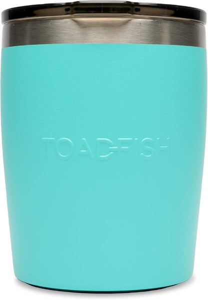Toadfish Non-tipping 10oz Double Wall Insulated Stainless Steel Rocks Tumbler w/ East Slide Lid - Graphite