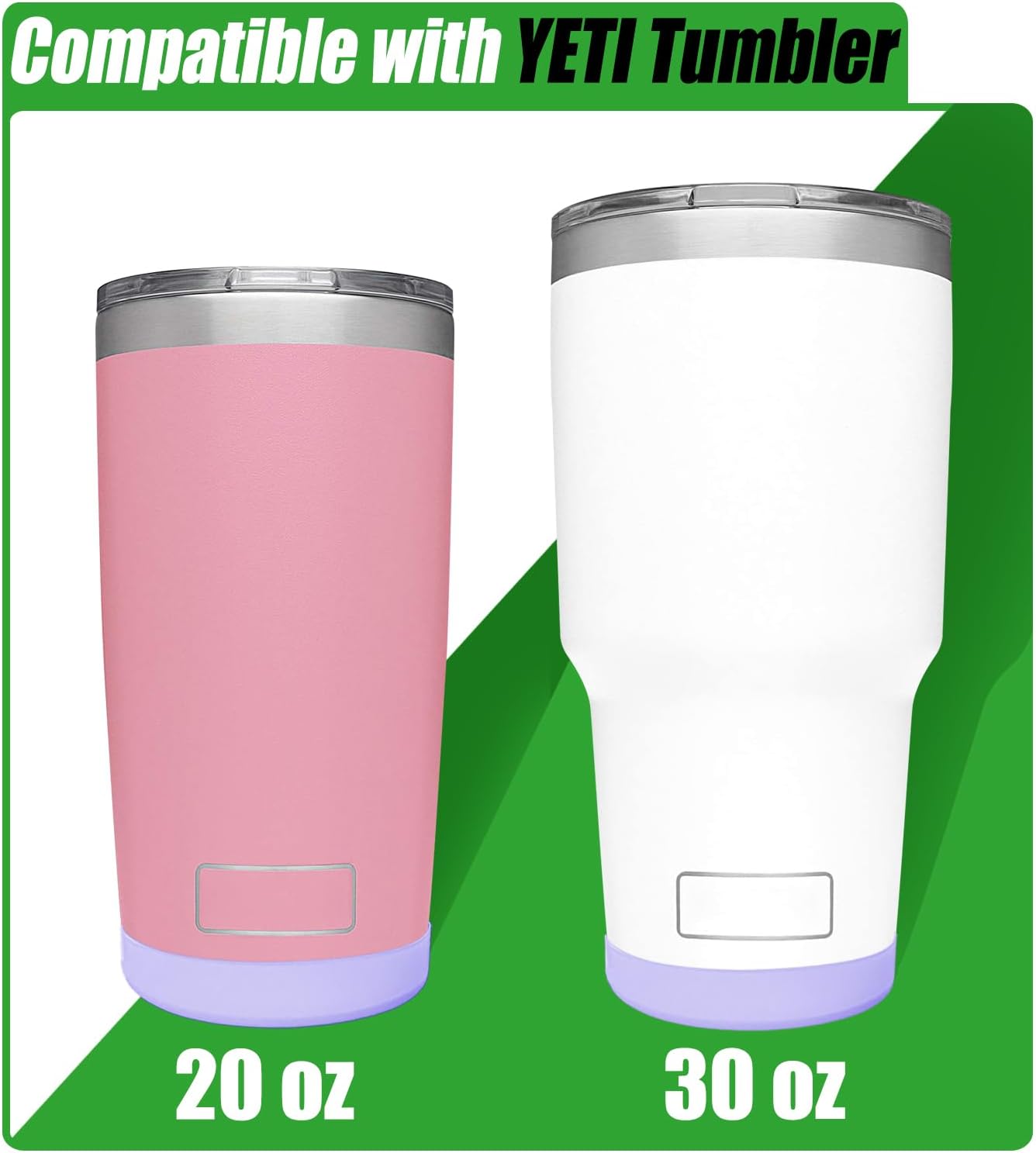 Silicone Boot Sleeve for YETI Tumbler 30 oz, 20 oz - Safer Protection and Less Noise for Yeti Coffee Mug Cup 20oz 30 oz - Dishwasher Safe