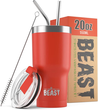 Beast 10 oz Tumbler Stainless Steel Vacuum Insulated Coffee Ice Cup Double Wall Travel Flask (Arctic White)