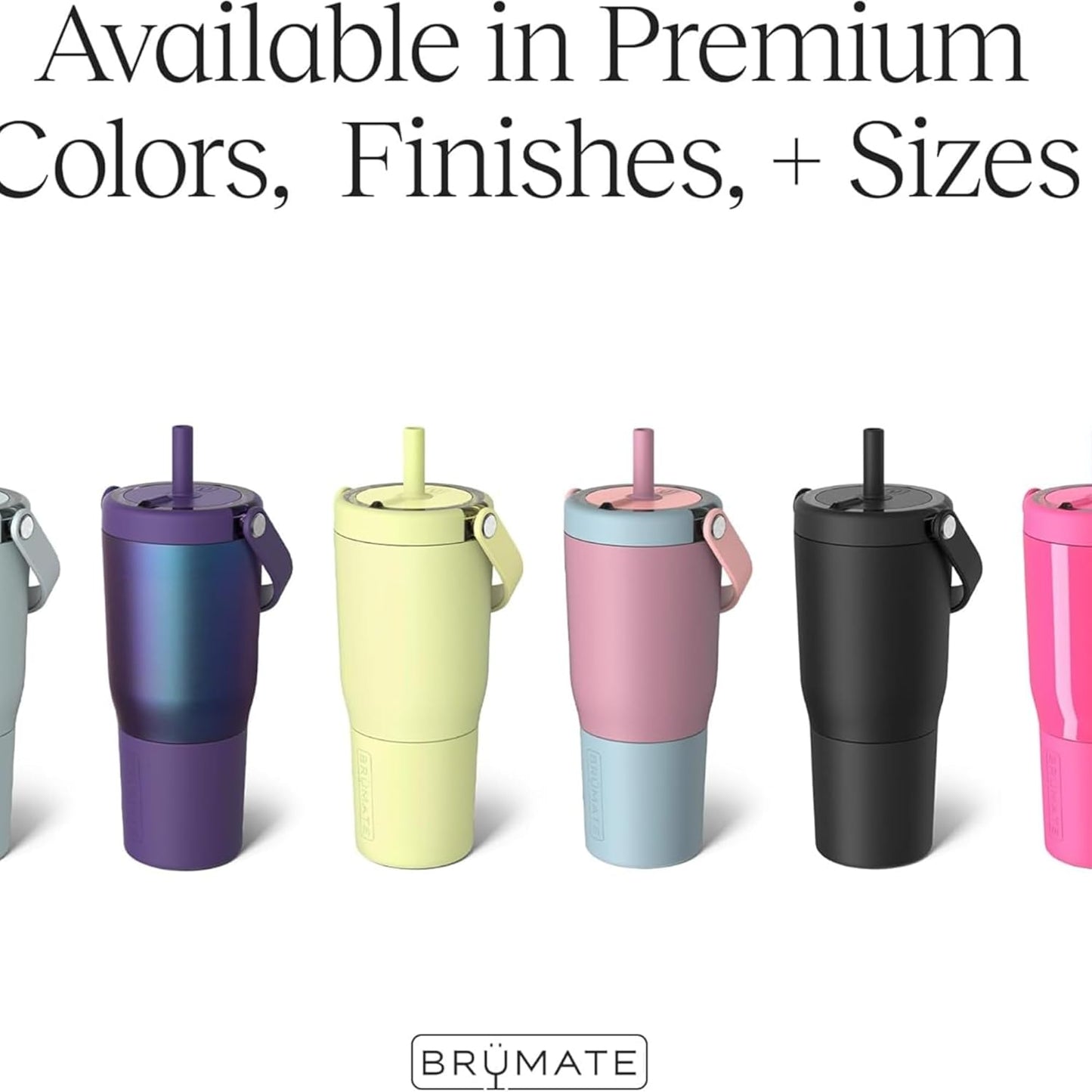 BrüMate Resa 35oz 100% Leakproof Tumbler w/Handle & Straw | Flexible SoftSip Straw | Silicone Sleeve for Durability | Stainless Steel | Cup Holder & Travel Friendly Water Bottle (Java)