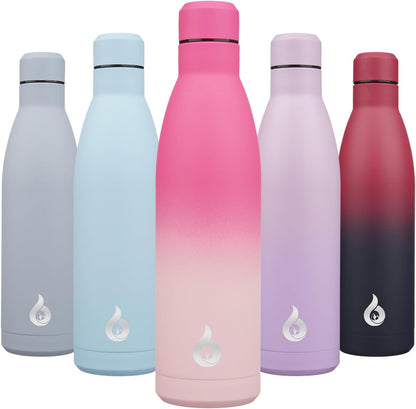 BJPKPK Insulated Water Bottle 12oz Small Stainless Steel Water Bottles Reusable Metal Thermal Keep Cold and Hot,Dreamy Purple - Colors A