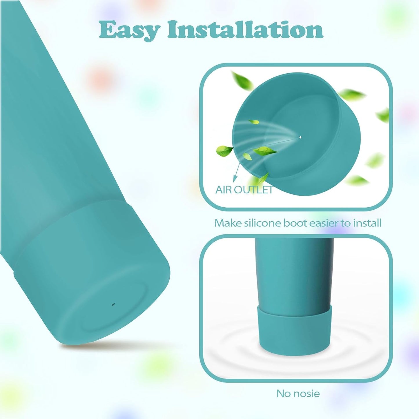 2PCS Silicone Boots for Owala 30oz & 40oz FreeSip Sway Bottles & Tumblers – Non-Slip, Scratch-Resistant, Stability Enhancer for Owala Accessories (Eucalyptus Green) - Colors B