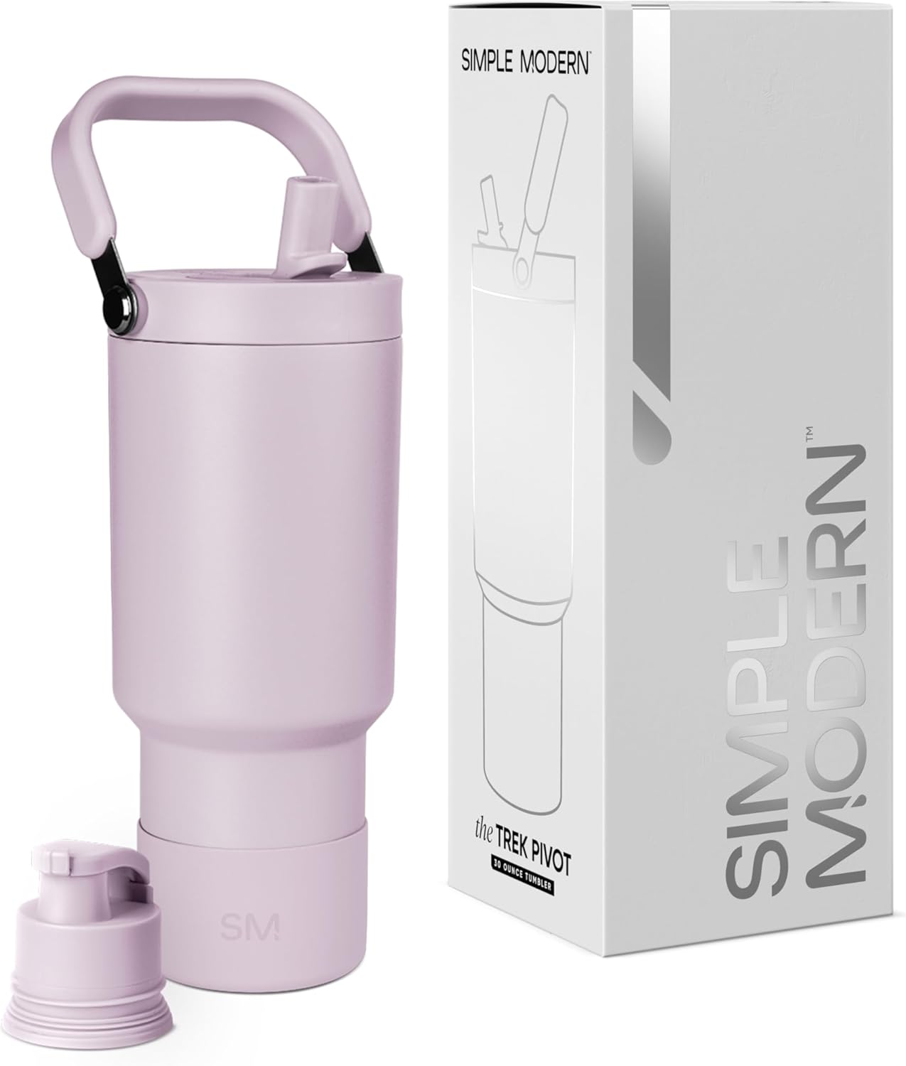 Simple Modern Trek Pivot | 40oz Flip Straw Tumbler with Handle | Water Bottle & Boot | Interchangeable Straw & Chug Lids | Insulated Stainless Steel Jug | Gym Sports Outdoors | Forest - Colors B