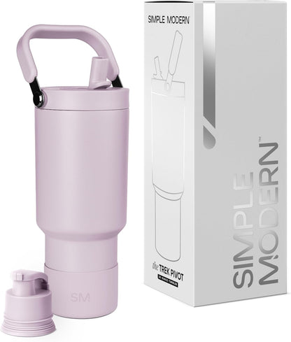 Simple Modern Trek Pivot | 40oz Flip Straw Tumbler with Handle | Water Bottle & Boot | Interchangeable Straw & Chug Lids | Insulated Stainless Steel Jug | Gym Sports Outdoors | Forest - Colors B