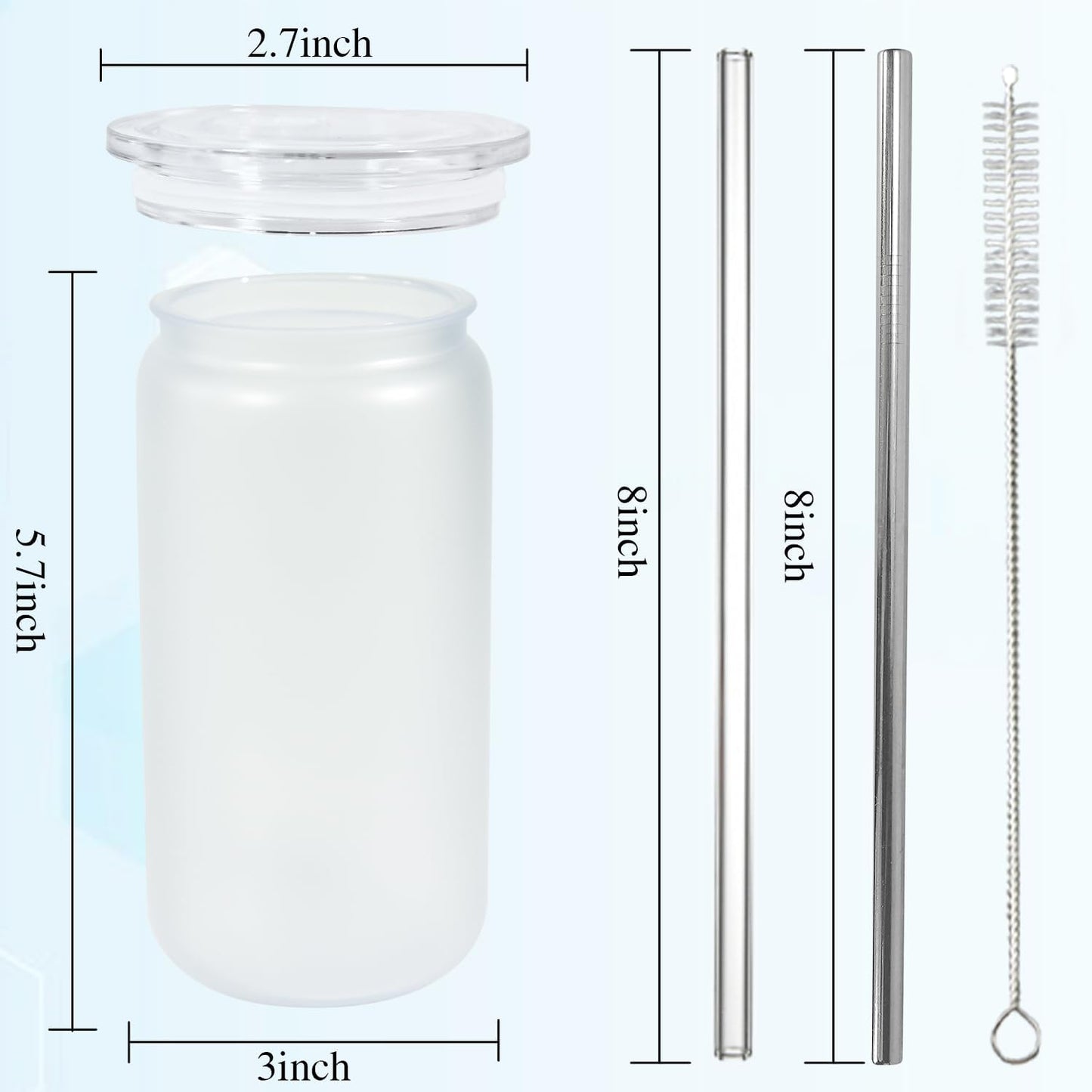 16oz Plastic Mason Jars, 6Pack Clear Mason Drinking Acrylic Cups with Lids and Stainless Steel Straws Iced Coffee Cups Shatterproof Unbreakable Tumblers for Smoothies, Beer, Coffee, Milk Tea, Colored