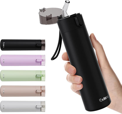 5oz Small Water Bottles with Straw, Mini Water Bottle with One-Hand Open Design, Leak-Proof Locking Lid for Hot&Cold Drinks, Small Travel Water Bottle - 100% Leakproof for School, Travel...(Mint)