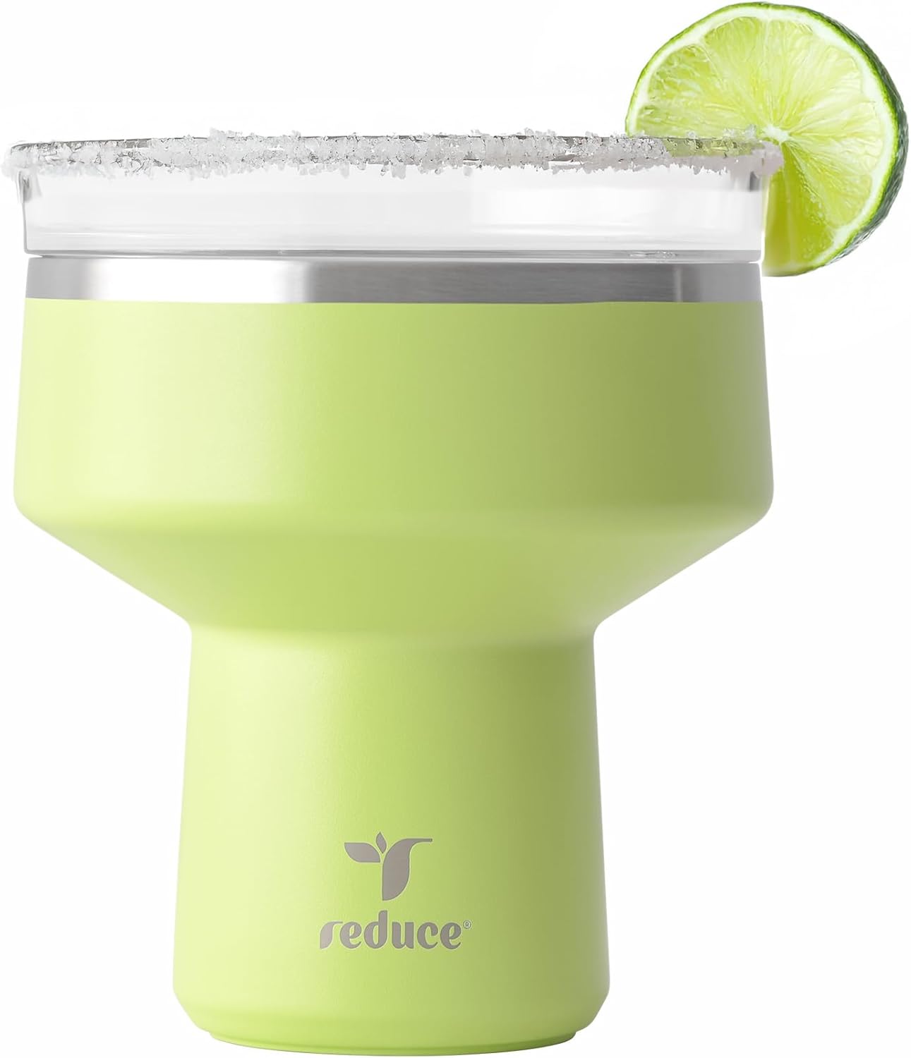 REDUCE Saltini 16 oz Cocktail Tumbler - Insulated Margarita Tumbler with Lid - Keeps Drinks Cold for 10 Hours - 360 Sippable Martini Glass Alternative - Shatterproof, Perfect for Parties - Cloud Blue