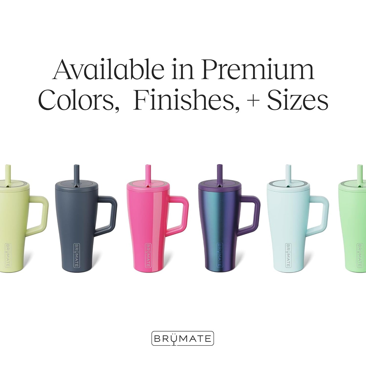 BrüMate Era 40 oz Tumbler with Handle & Straw | 100% Leakproof Insulated Water Bottle Tumbler with Lid & Flexible SoftSip Straw | Made of Stainless Steel | Cup Holder Friendly | 40oz (Nightfall Blue)