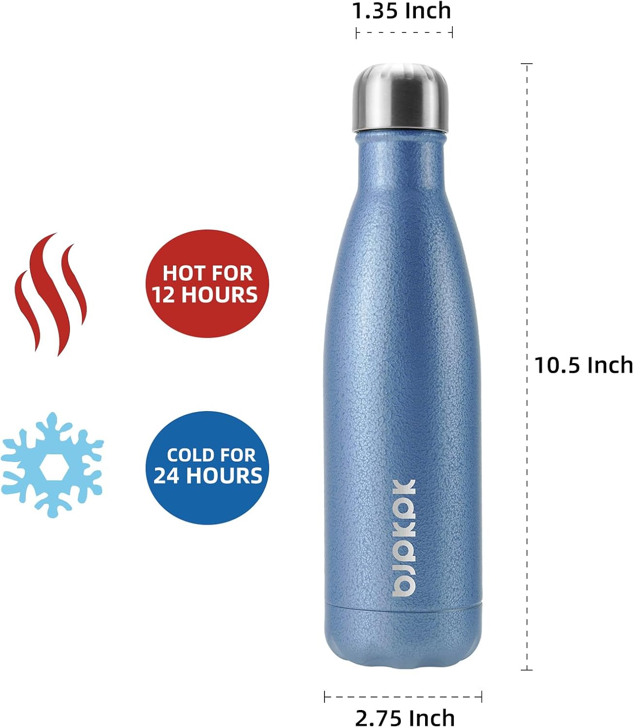 BJPKPK Insulated Water Bottle 12oz Small Stainless Steel Water Bottles Reusable Metal Thermal Keep Cold and Hot,Dreamy Purple - Colors A