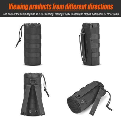 Upgraded Tactical Drawstring Molle Water Bottle Holder Tactical Pouches