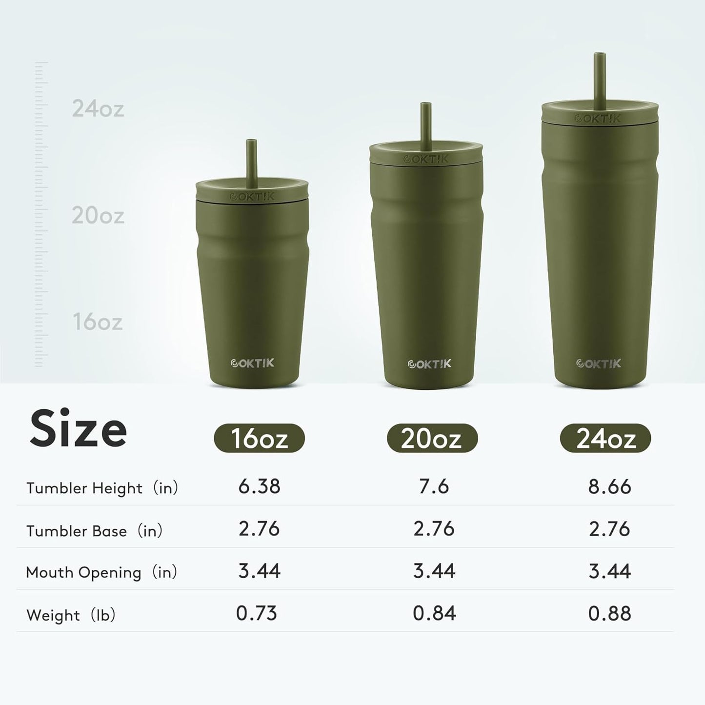 COKTIK 24oz Insulated Tumbler with Lid and Straw Iced Coffee Cup Reusable Stainless Steel Travel Mug Water Bottle Cupholder Friendly for Women Men Her Him (Blush)