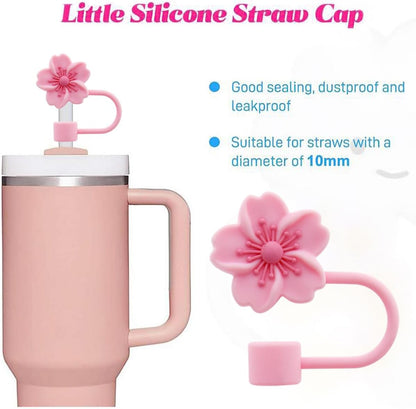 Straw Cover Cap for Stanley Cup,Silicone Straw Topper 10 mm 0.4 in Reusable Straw Tips Lids,Straw Tip Covers for Stanley Cups Accessories