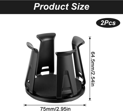 Amaxiu 2 Pcs Car Cup Holder Expander, Adjustable Cup Holder for Cars Automotive Slim Can Cupholder Insert Adapter with Self-Adhesive & Suction Cups Secure Drink Holders for Car SUV Truck
