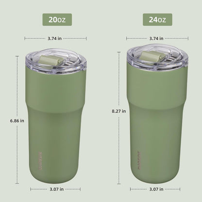 BJPKPK Insulated Tumbler,20oz Stainless Steel Tumbler with lid,Double Wall Travel Coffee Mug Thermal Cup,Keep Drinks Cold and Hot,Lavender