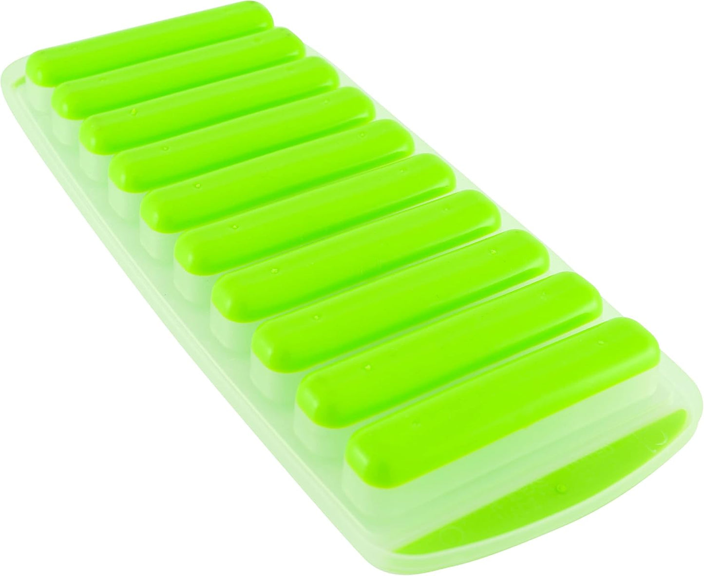 Meadow Lane Ice Stick/Cube Tray, Green 1-Tray (1-Pack, Green), Narrow and Long for Sports Bottles