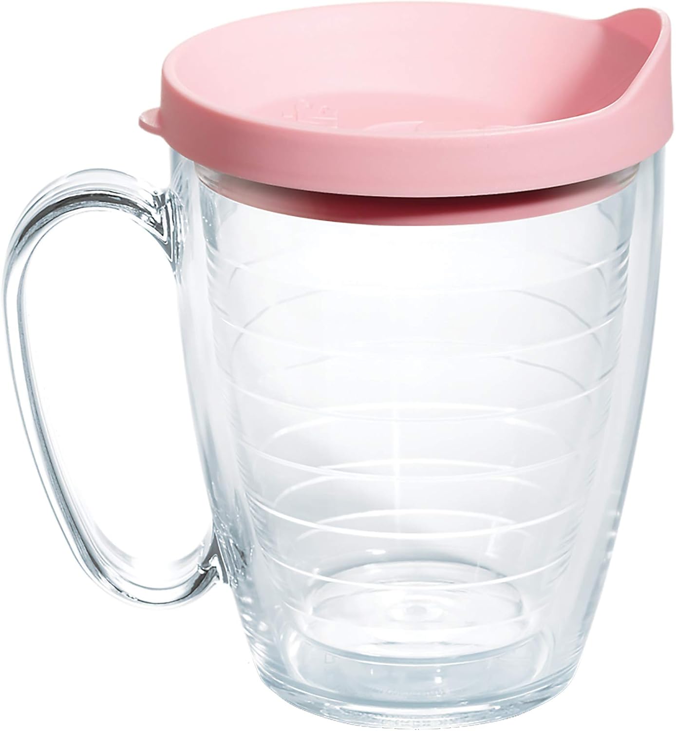Tervis Clear & Colorful Lidded Made in USA Double Walled Insulated Tumbler Travel Cup Keeps Drinks Cold & Hot, 24oz, Black Lid, 1 Count (Pack of 1)